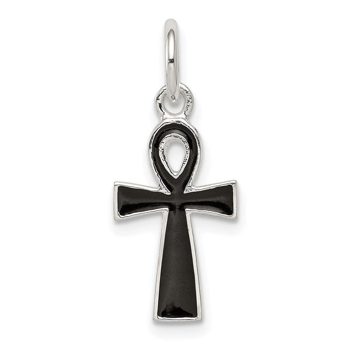 Lovely Rita's Pendants & Charms Sterling Silver Enamel Ankh Cross Pendant