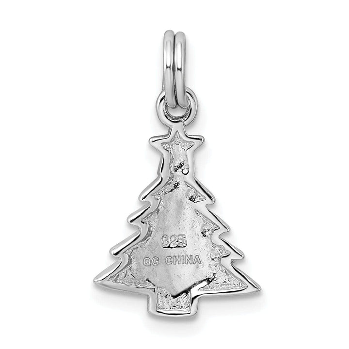Lovely Rita's Pendants & Charms Sterling Silver Enamel Christmas Tree Pendant