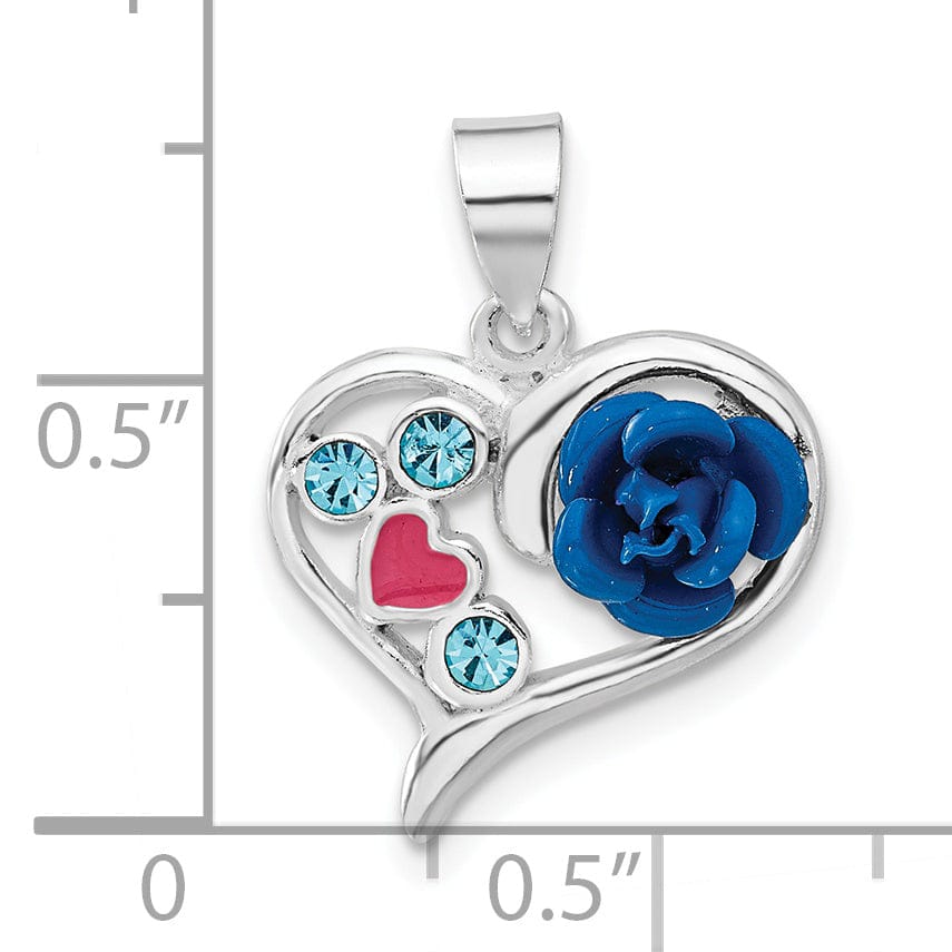 Lovely Rita's Pendants & Charms Sterling Silver Enamel Light Blue Charm Pendant