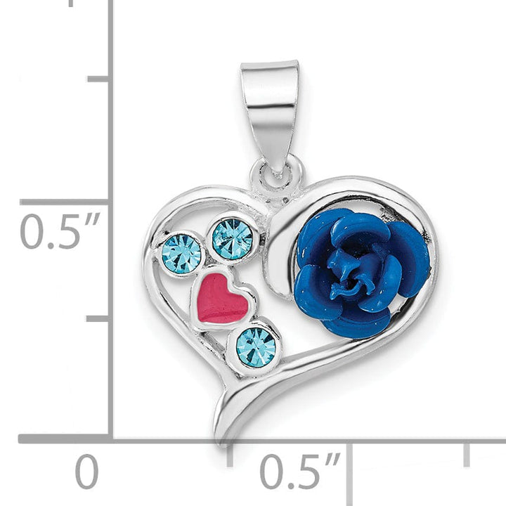 Lovely Rita's Pendants & Charms Sterling Silver Enamel Light Blue Charm Pendant