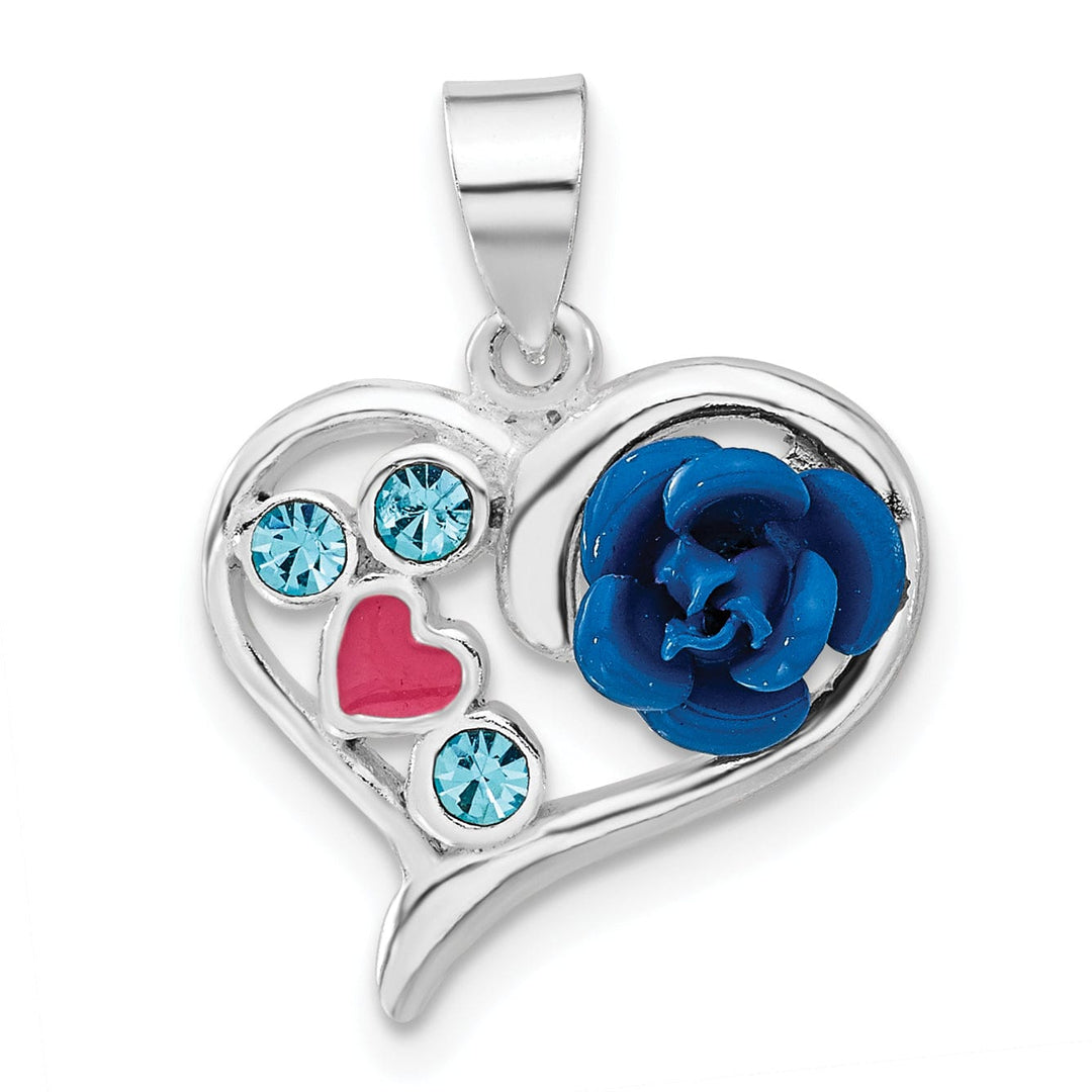 Lovely Rita's Pendants & Charms Sterling Silver Enamel Light Blue Charm Pendant