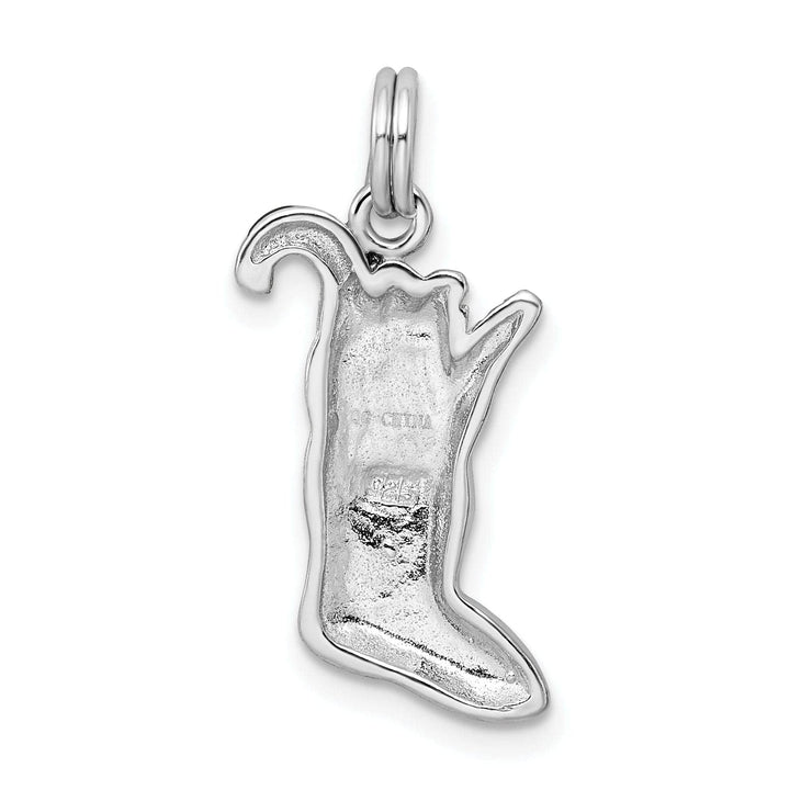 Lovely Rita's Pendants & Charms Sterling Silver Enamel Stocking Charm Pendant