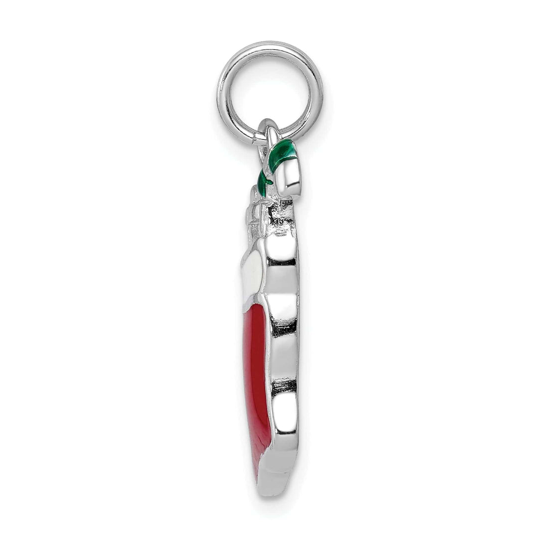 Lovely Rita's Pendants & Charms Sterling Silver Enamel Stocking Charm Pendant