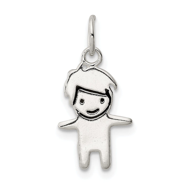 Lovely Rita's Pendants & Charms Sterling Silver Enameled Boy Charm