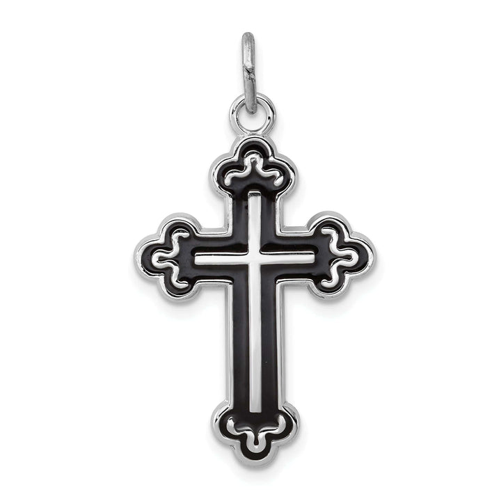 Lovely Rita's Pendants & Charms Sterling Silver Enameled Cross Pendant