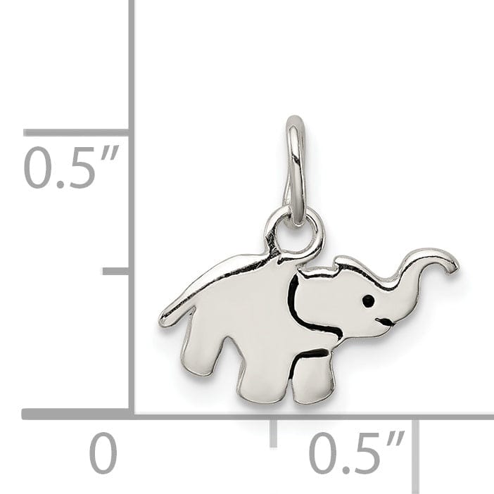 Lovely Rita's Pendants & Charms Sterling Silver Enameled Elephant Charm Pendant