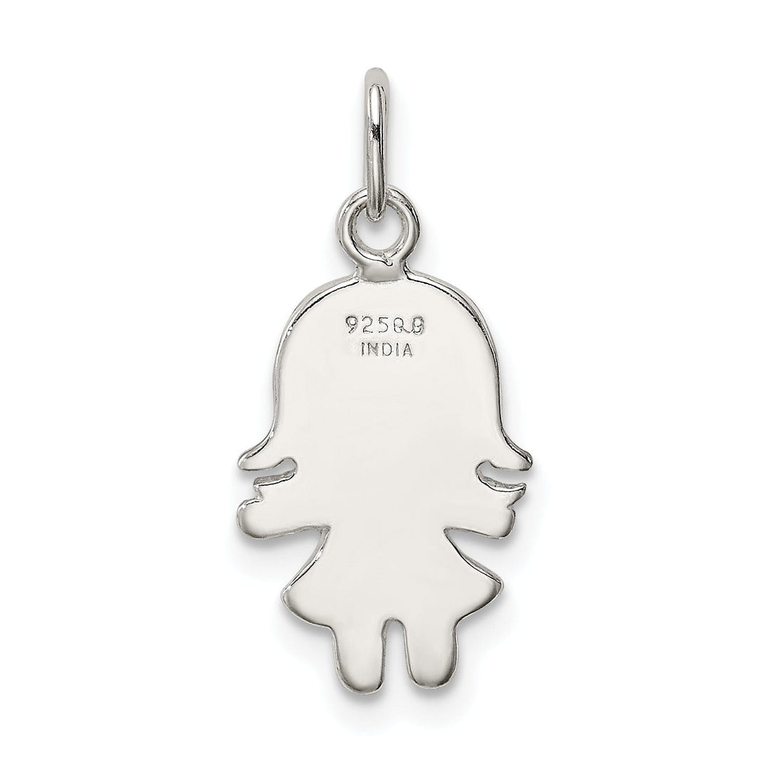Lovely Rita's Pendants & Charms Sterling Silver Enameled Girl Charm