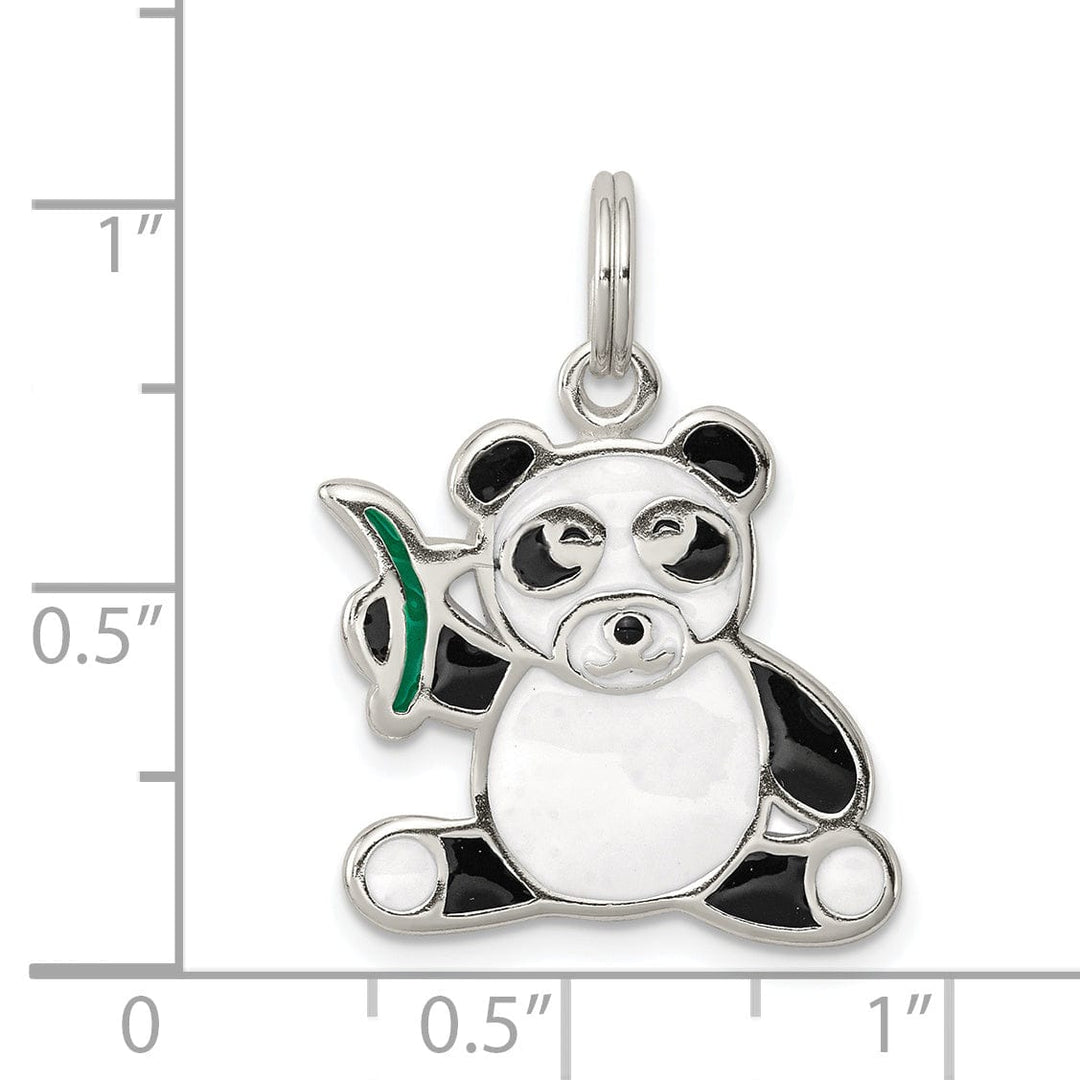 Lovely Rita's Pendants & Charms Sterling Silver Enameled Panda Bear Charm