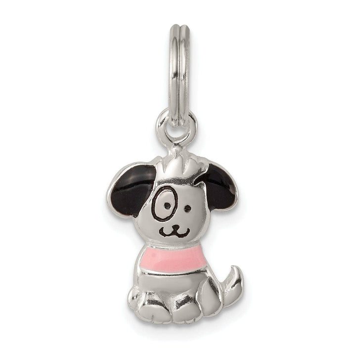 Lovely Rita's Pendants & Charms Sterling Silver Enameled Puppy Charm