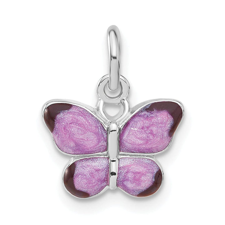 Lovely Rita's Pendants & Charms Sterling Silver Enameled Purple Butterfly Charm