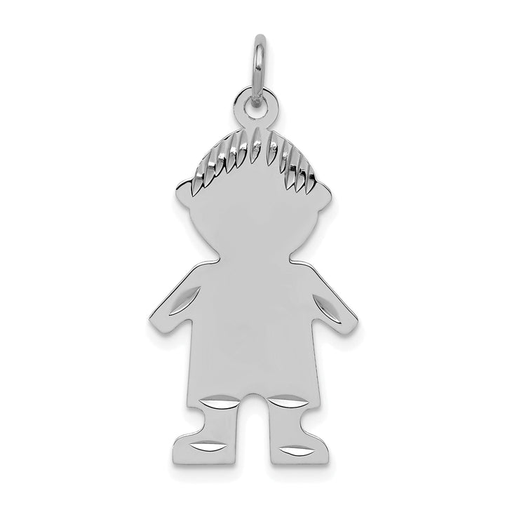 Lovely Rita's Pendants & Charms Sterling Silver Engravable Boy Disc Charm