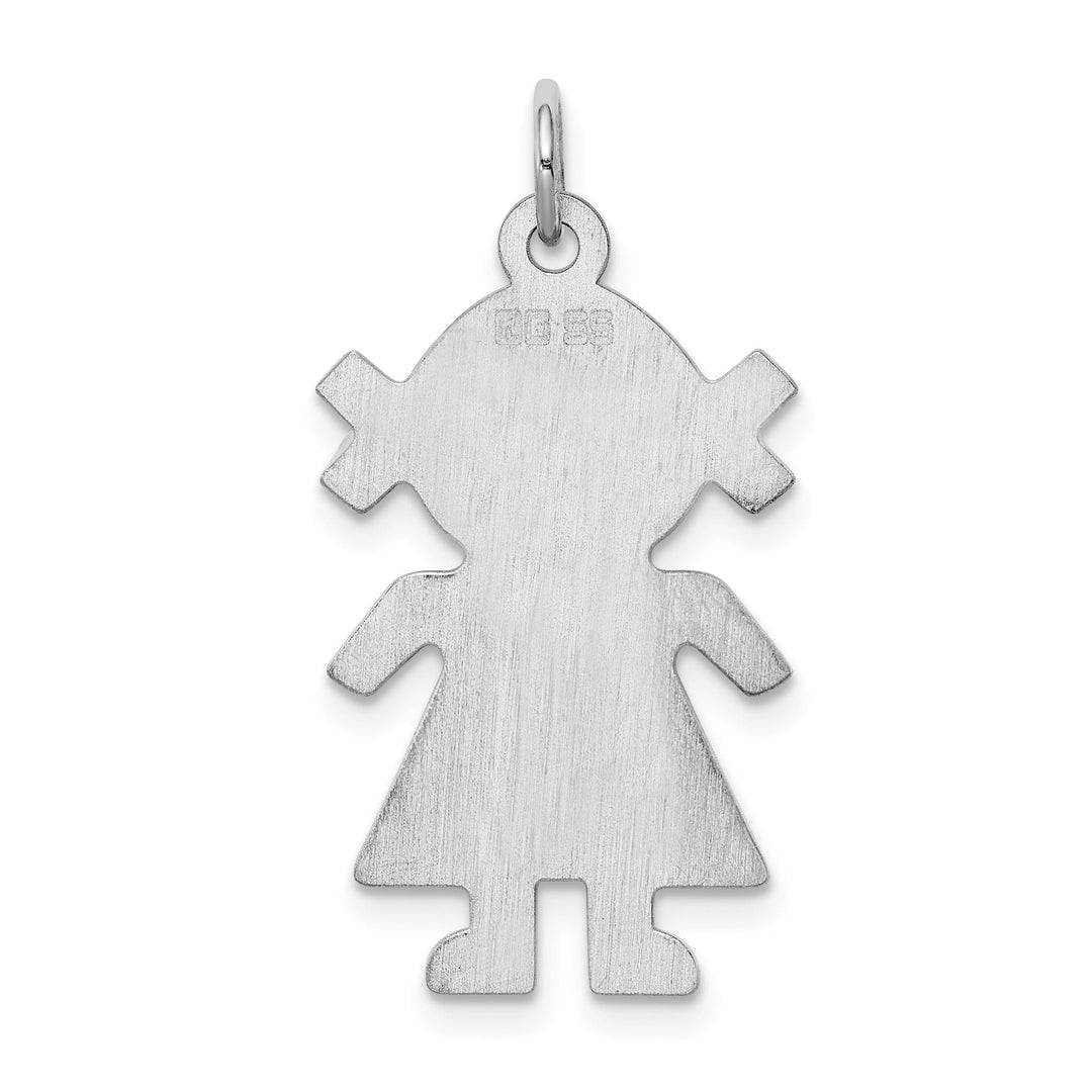 Lovely Rita's Pendants & Charms Sterling Silver Engravable Girl Disc Charm