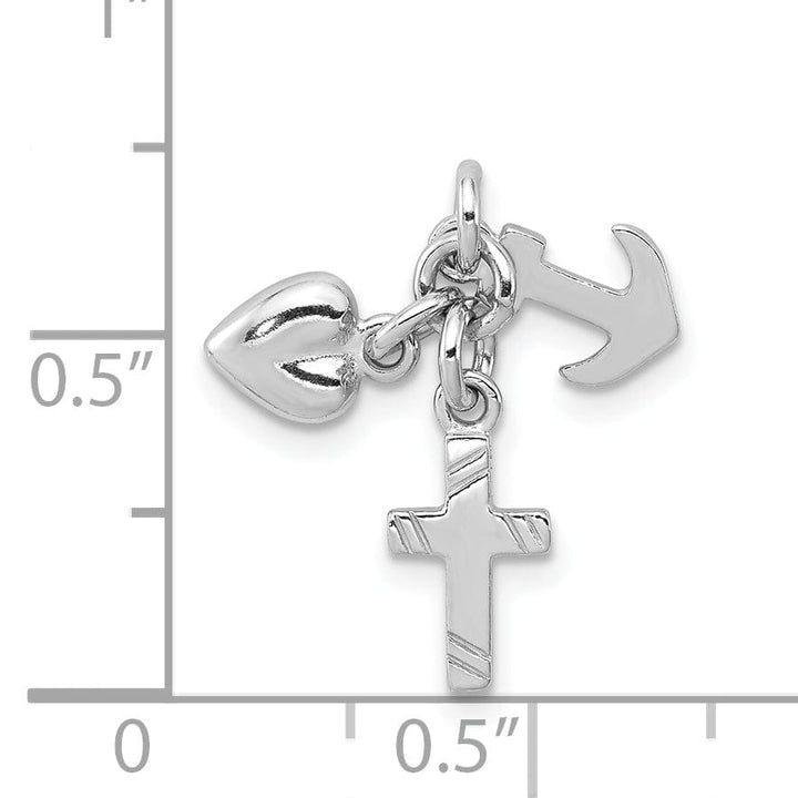Lovely Rita's Pendants & Charms Sterling Silver Faith Hope Charity Charm