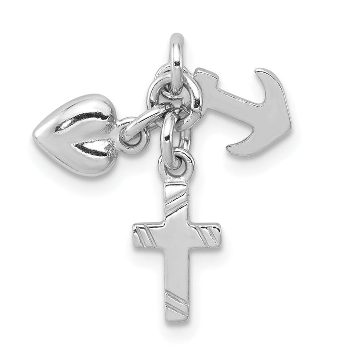 Lovely Rita's Pendants & Charms Sterling Silver Faith Hope Charity Charm