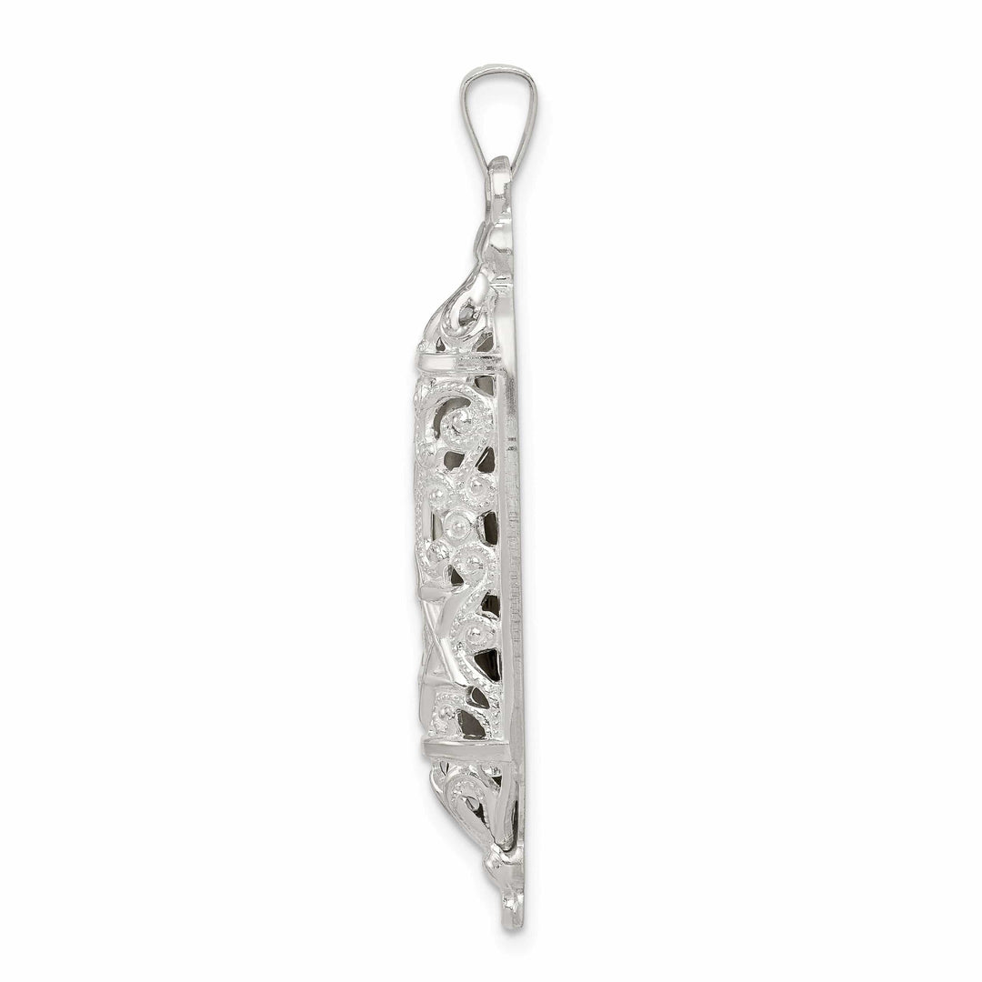 Celebration of Faith Pendants & Charms Sterling Silver Fancy Mezuzah Pendant