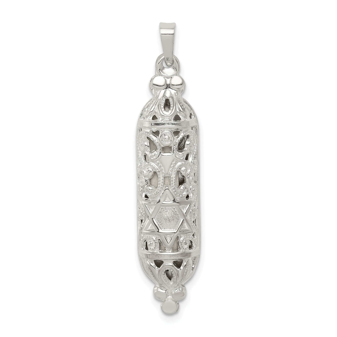 Celebration of Faith Pendants & Charms Sterling Silver Fancy Mezuzah Pendant