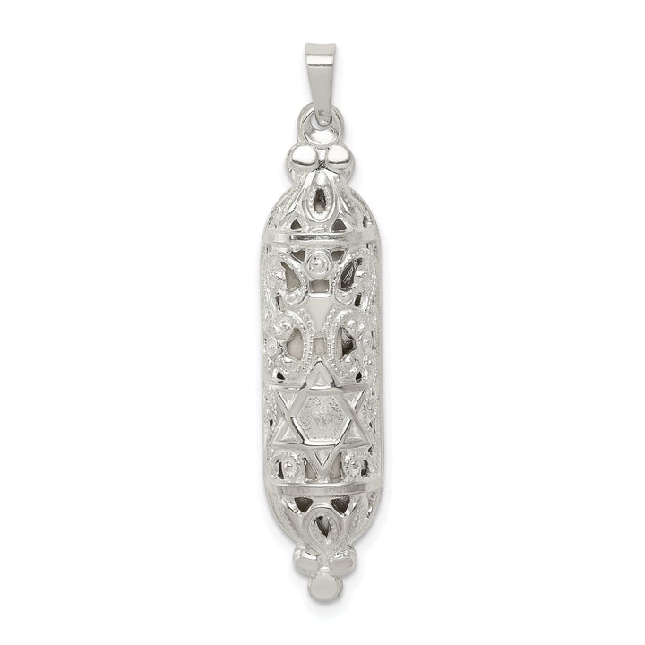 Celebration of Faith Pendants & Charms Sterling Silver Fancy Mezuzah Pendant