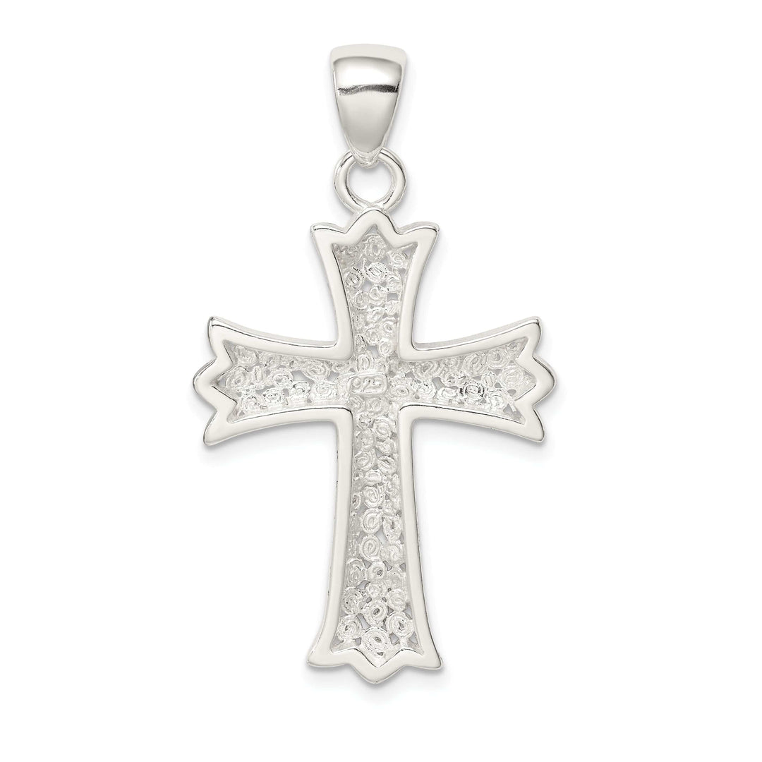 Lovely Rita's Pendants & Charms Sterling Silver Filigree Budded Cross Pendant