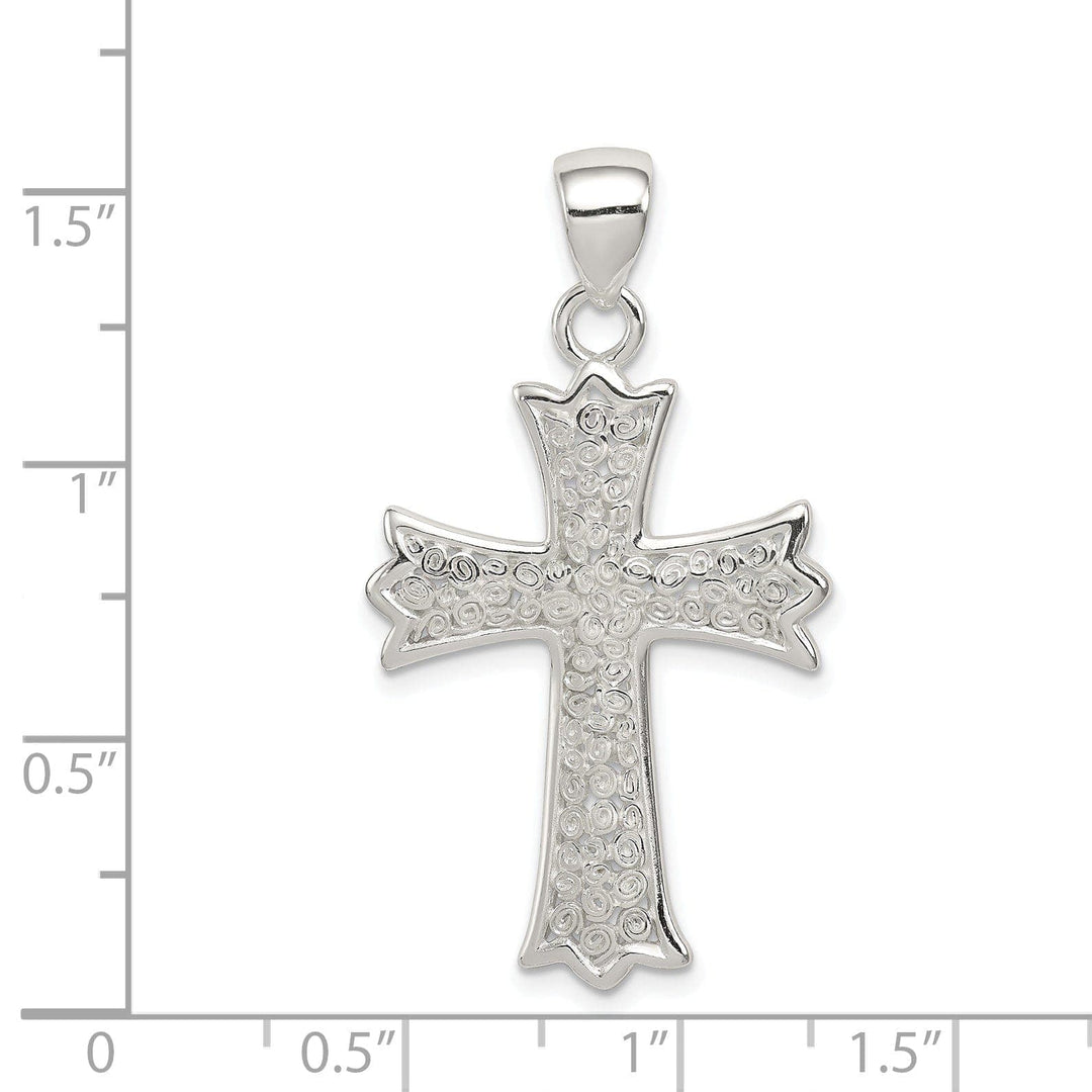 Lovely Rita's Pendants & Charms Sterling Silver Filigree Budded Cross Pendant