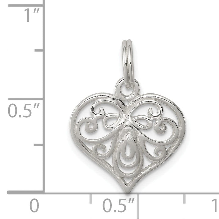 Lovely Rita's Pendants & Charms Sterling Silver Filigree Heart Design Pendant