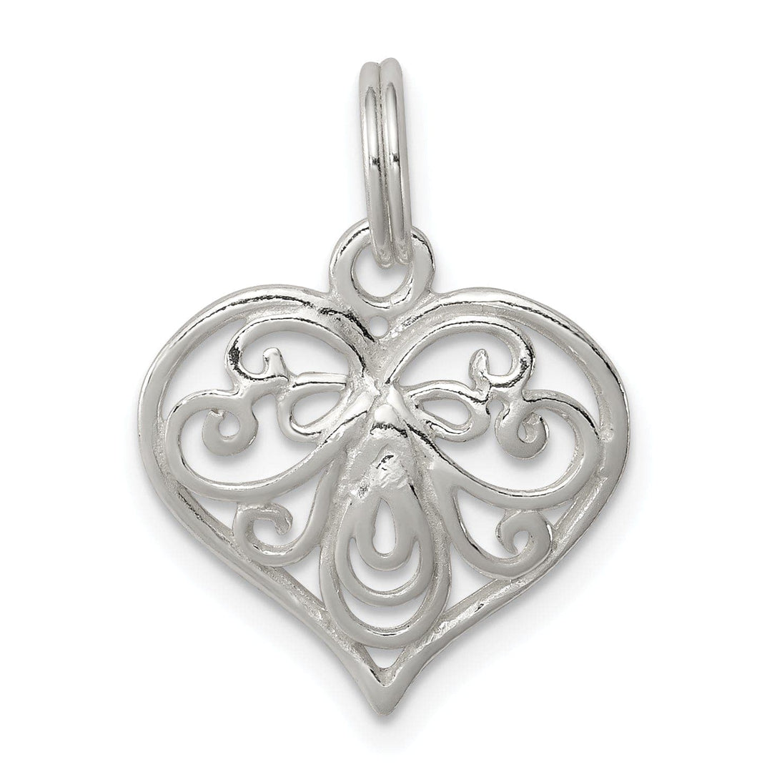 Lovely Rita's Pendants & Charms Sterling Silver Filigree Heart Design Pendant