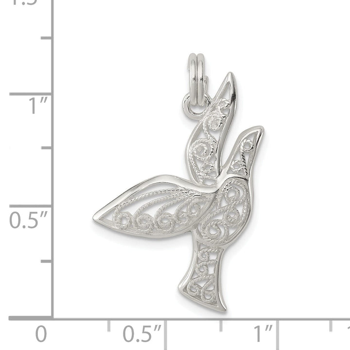 Lovely Rita's Pendants & Charms Sterling Silver Filigree Holy Spirit Charm