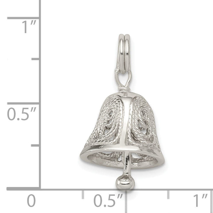 Lovely Rita's Pendants & Charms Sterling Silver Filigree Moveable Bell Charm