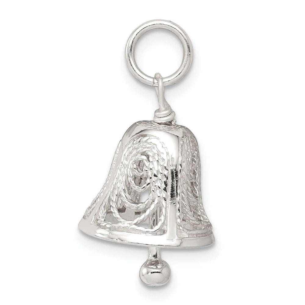 Lovely Rita's Pendants & Charms Sterling Silver Filigree Moveable Bell Charm