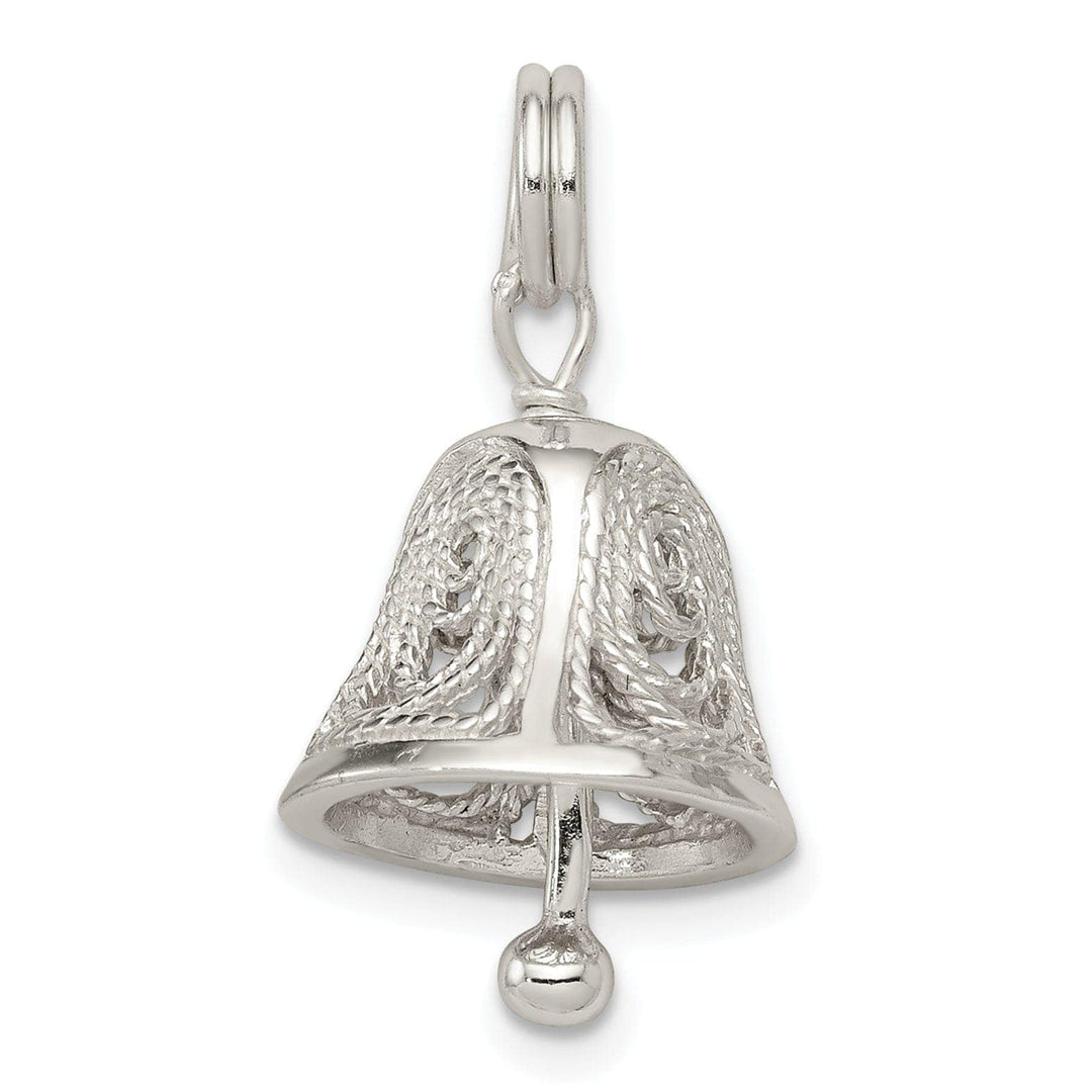 Lovely Rita's Pendants & Charms Sterling Silver Filigree Moveable Bell Charm