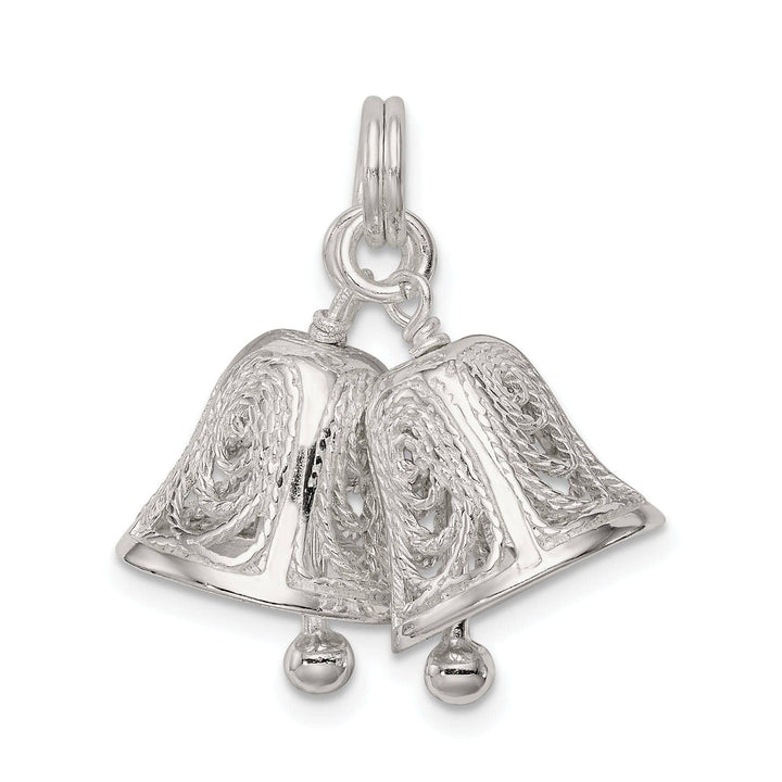 Lovely Rita's Pendants & Charms Sterling Silver Filigree Moveable Bells Charm