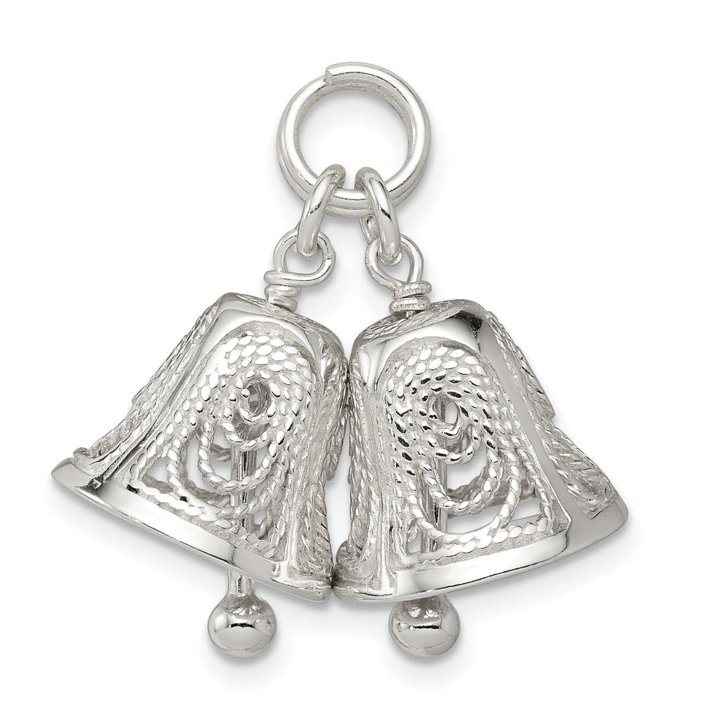 Lovely Rita's Pendants & Charms Sterling Silver Filigree Moveable Bells Charm