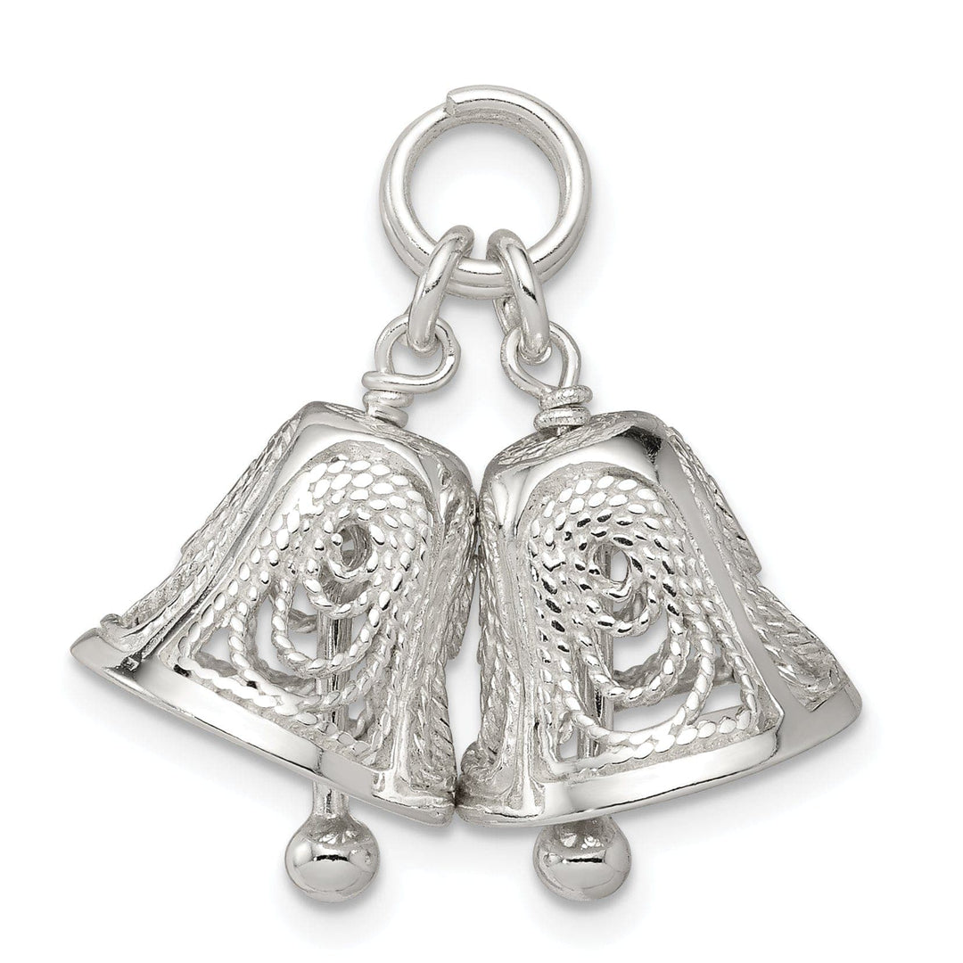 Lovely Rita's Pendants & Charms Sterling Silver Filigree Moveable Bells Charm