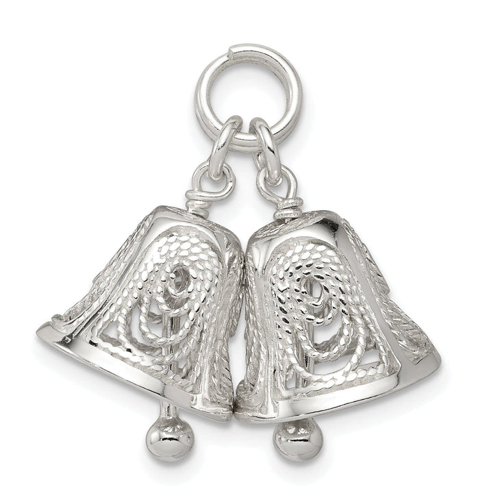Lovely Rita's Pendants & Charms Sterling Silver Filigree Moveable Bells Charm