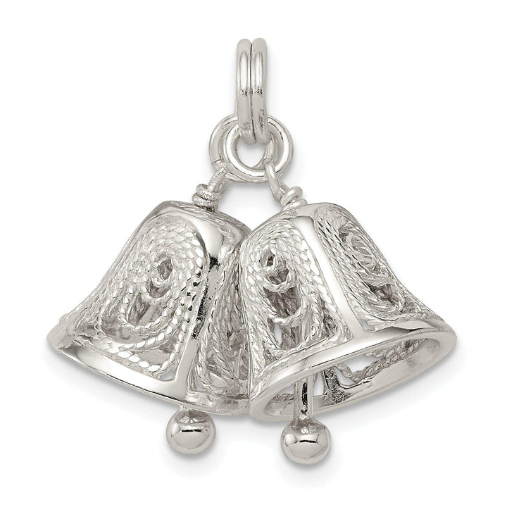 Lovely Rita's Pendants & Charms Sterling Silver Filigree Moveable Bells Charm