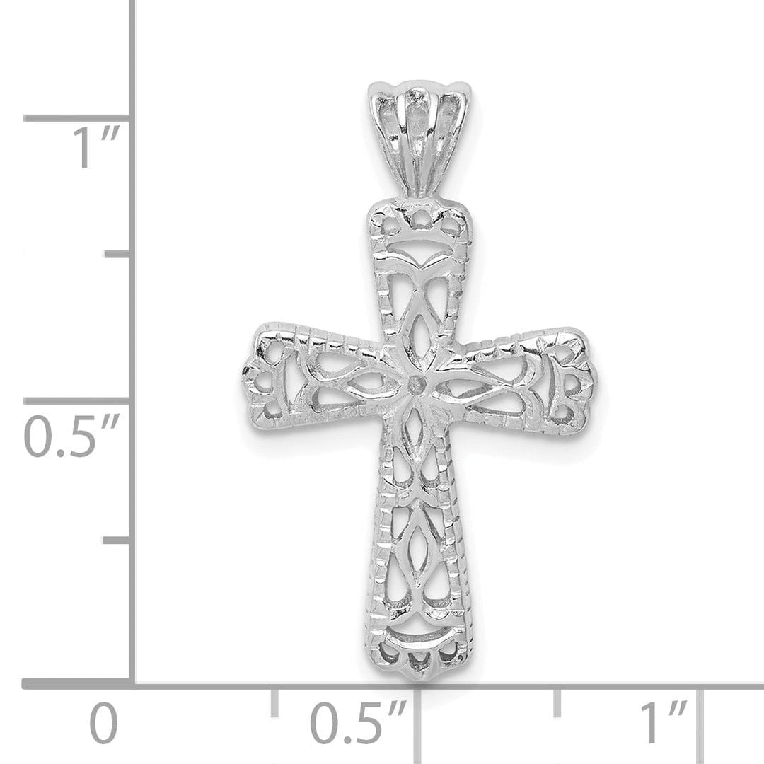 Lovely Rita's Pendants & Charms Sterling Silver Filigree Textured Cross Pendant