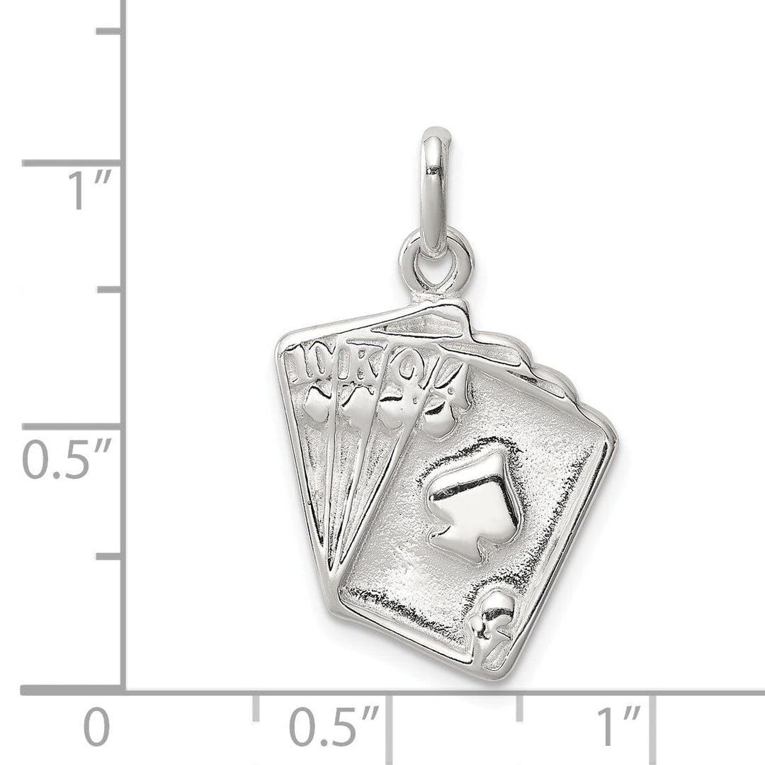 Lovely Rita's Pendants & Charms Sterling Silver Finished Playing Cards Charm