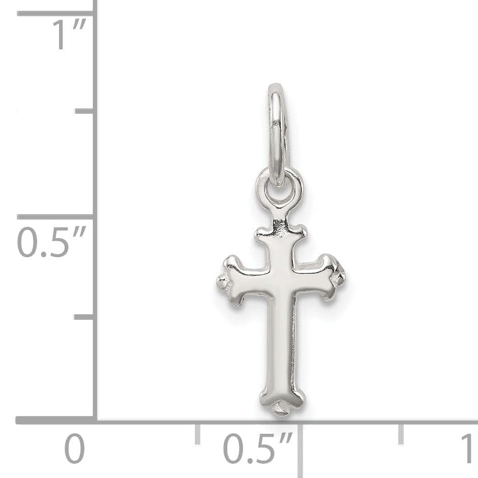Lovely Rita's Pendants & Charms Sterling Silver Fleur De Lis Cross Pendant