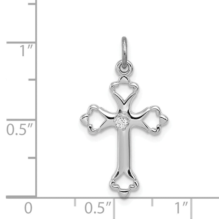 Lovely Rita's Pendants & Charms Sterling Silver Fleur De Lis Cross Pendant