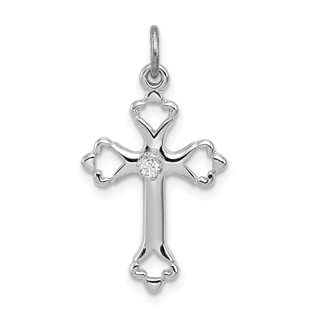 Lovely Rita's Pendants & Charms Sterling Silver Fleur De Lis Cross Pendant