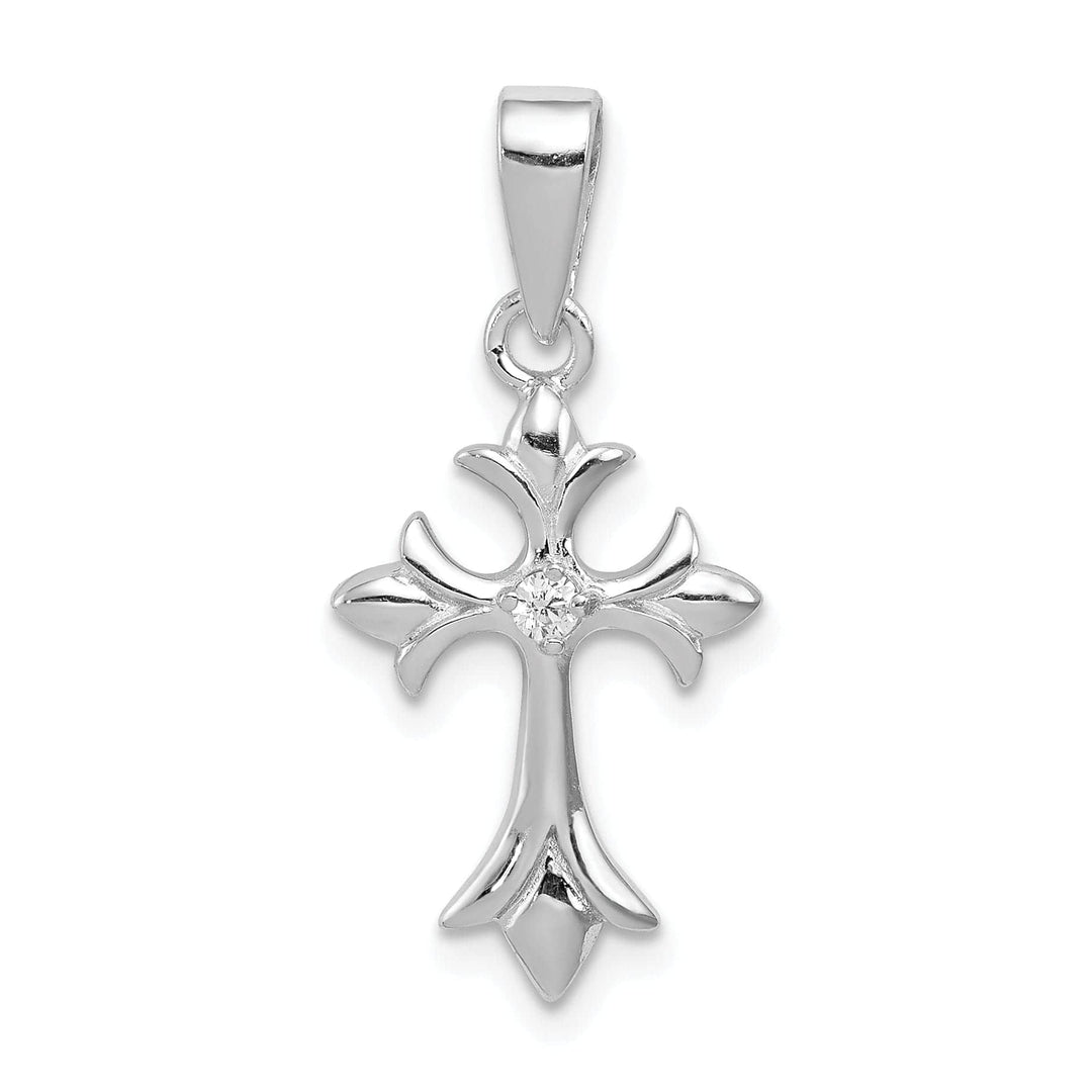Lovely Rita's Pendants & Charms Sterling Silver Fleur De Lis Cross Pendant