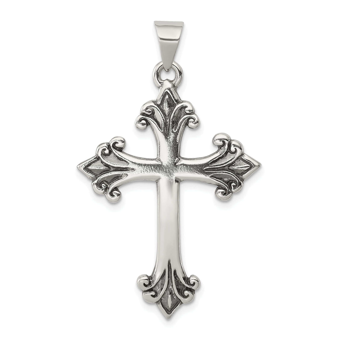 Lovely Rita's Pendants & Charms Sterling Silver Fleur De Lis Cross Pendant