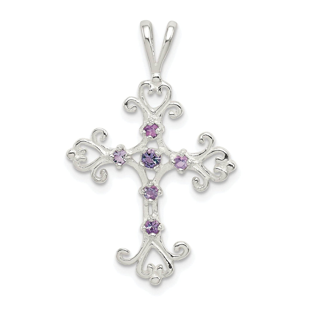 Lovely Rita's Pendants & Charms Sterling Silver Fleur De Lis Cross Pendant