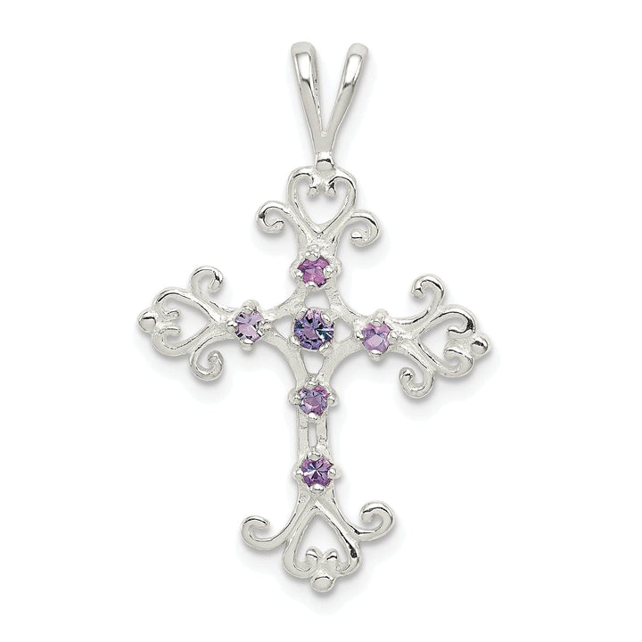 Lovely Rita's Pendants & Charms Sterling Silver Fleur De Lis Cross Pendant