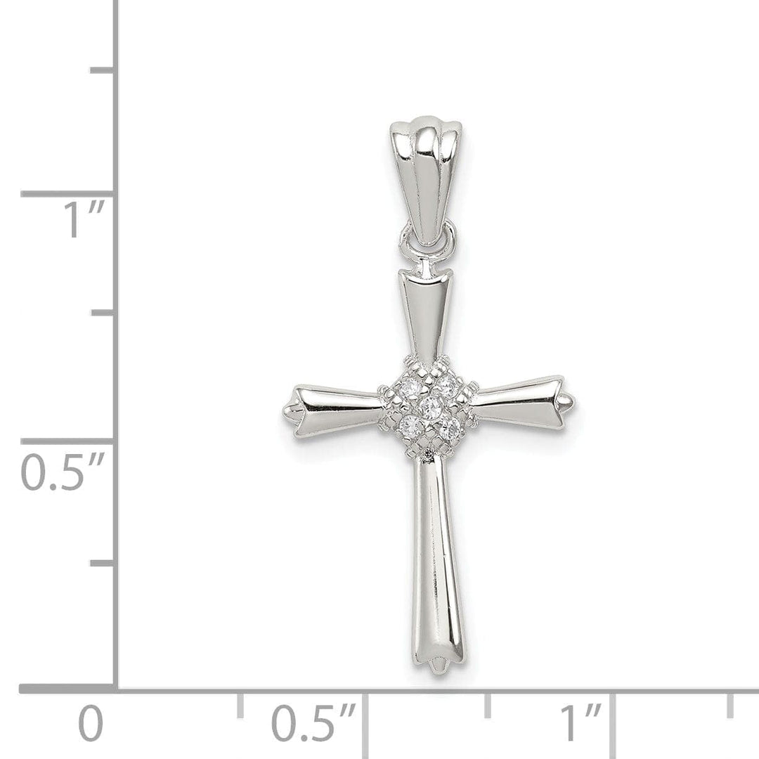 Lovely Rita's Pendants & Charms Sterling Silver Fleur De Lis Cross Pendant