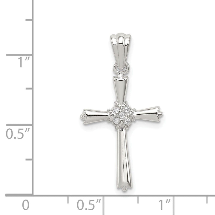 Lovely Rita's Pendants & Charms Sterling Silver Fleur De Lis Cross Pendant