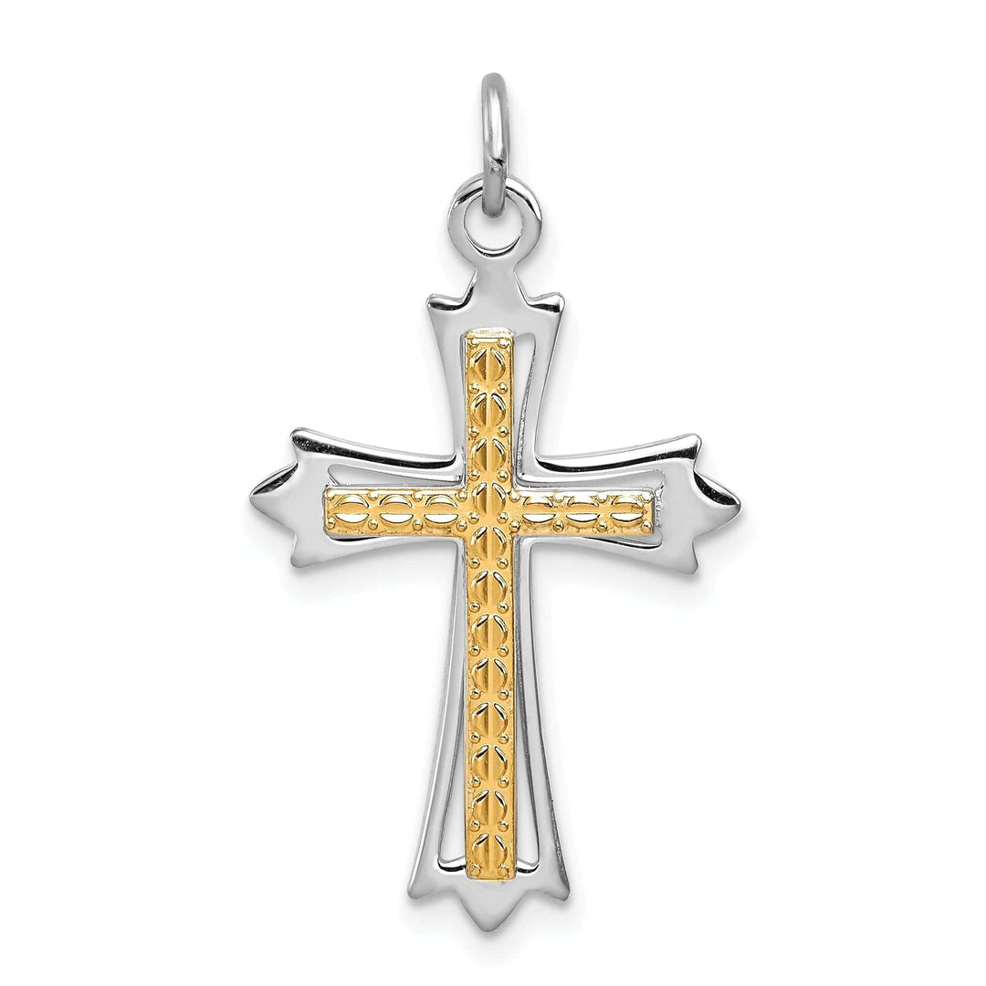 Lovely Rita's Pendants & Charms Sterling Silver Fleur De Lis Cross Pendant