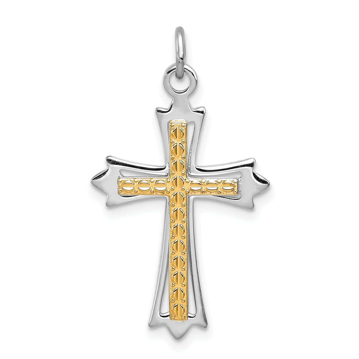Lovely Rita's Pendants & Charms Sterling Silver Fleur De Lis Cross Pendant