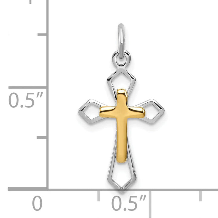 Lovely Rita's Pendants & Charms Sterling Silver Fleur De Lis Cross Pendant