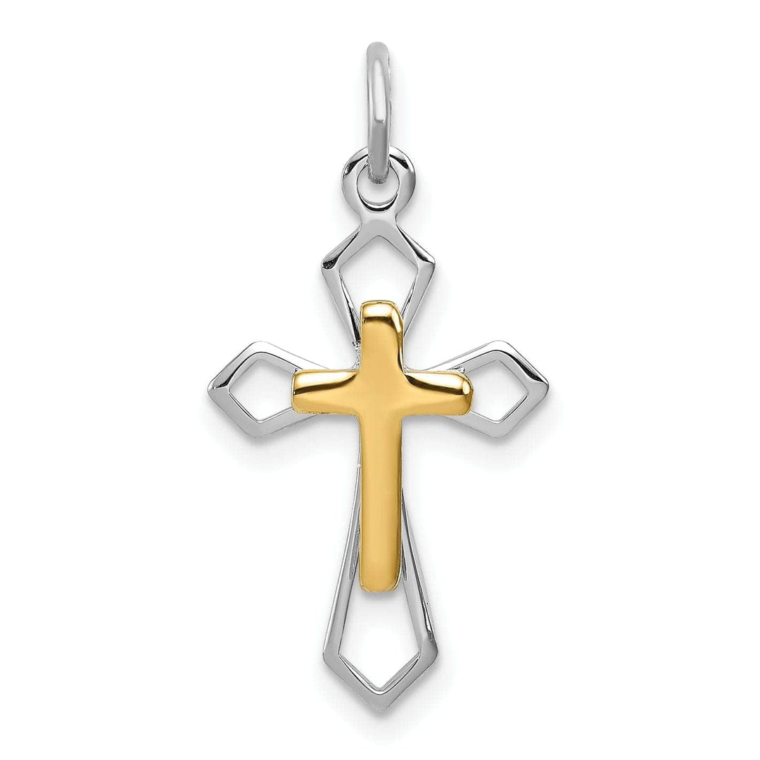 Lovely Rita's Pendants & Charms Sterling Silver Fleur De Lis Cross Pendant