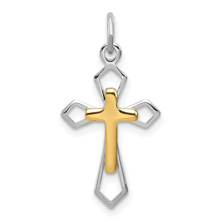 Lovely Rita's Pendants & Charms Sterling Silver Fleur De Lis Cross Pendant